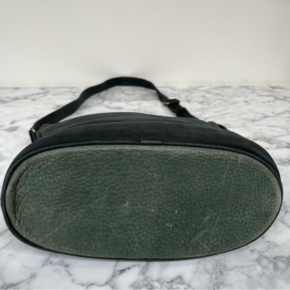 1994 COACH 4932 Nubuck Hunter Green Leather Bucket Shoulder Bag Made in The US - Picture 11 of 15